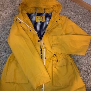 Yellow rain jacket
